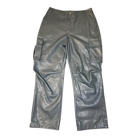 NEW Avec Les Filles Women's‎ Medium Gray Cargo Pants Straight-Leg Casual NWOT - Picture 1 of 7